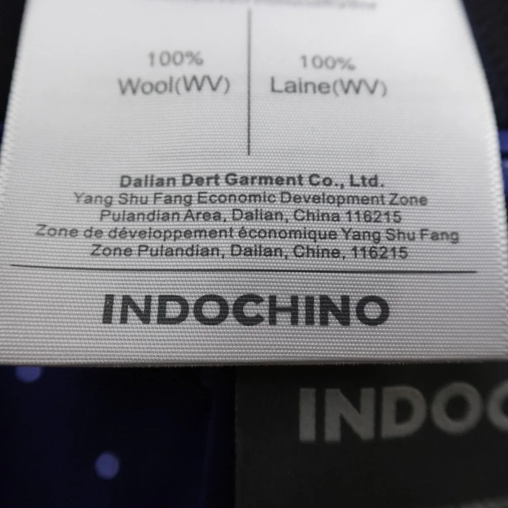 Indochino Blazer Mens 46L Blue Wool Button Suit Jacket Sport Coat‎ Surgeon Cuff